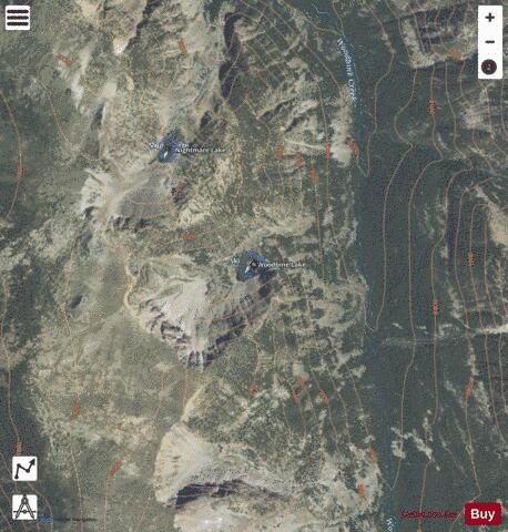 Woodbine Lake depth contour Map - i-Boating App - Satellite