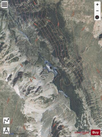 Cataract Lake depth contour Map - i-Boating App - Satellite