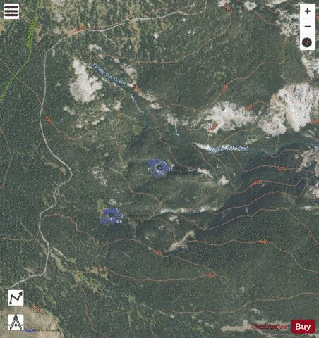 Picket Pin Lake, North depth contour Map - i-Boating App - Satellite