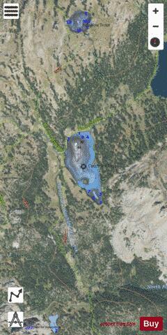 Wounded Man Lake depth contour Map - i-Boating App - Satellite