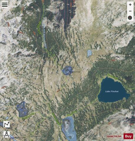 Lake Diaphanous depth contour Map - i-Boating App - Satellite