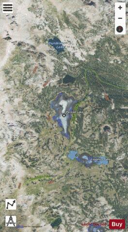 Pentad Lake depth contour Map - i-Boating App - Satellite