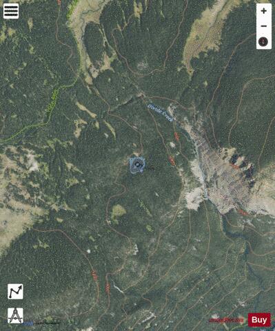 Divide Creek Lake depth contour Map - i-Boating App - Satellite