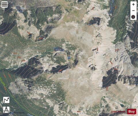 Upper Hicks Lake depth contour Map - i-Boating App - Satellite