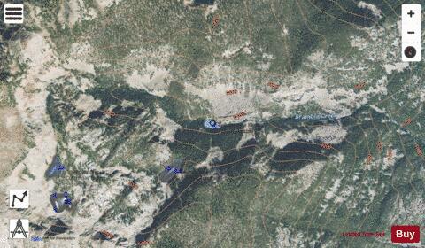 Bramble Creek Lake #1 depth contour Map - i-Boating App - Satellite
