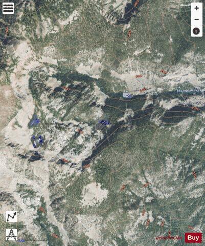 Bramble Creek Lake #39 depth contour Map - i-Boating App - Satellite
