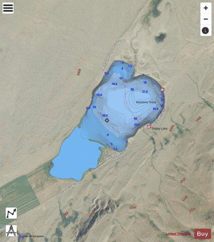 Dailey Lake depth contour Map - i-Boating App - Satellite