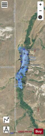 Gollaher Reservoir depth contour Map - i-Boating App - Satellite