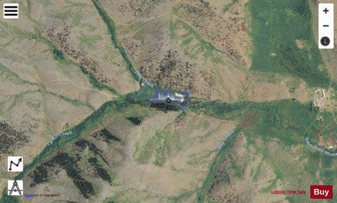 Hound Creek Reservoir depth contour Map - i-Boating App - Satellite