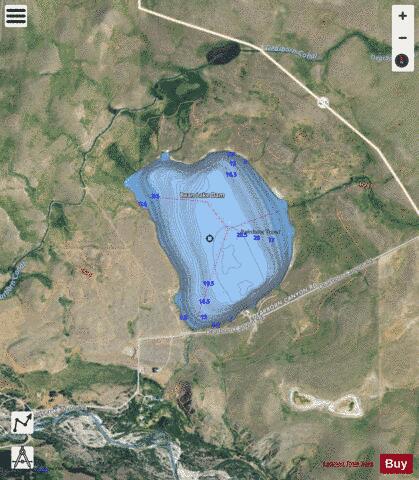 Bean Lake depth contour Map - i-Boating App - Satellite