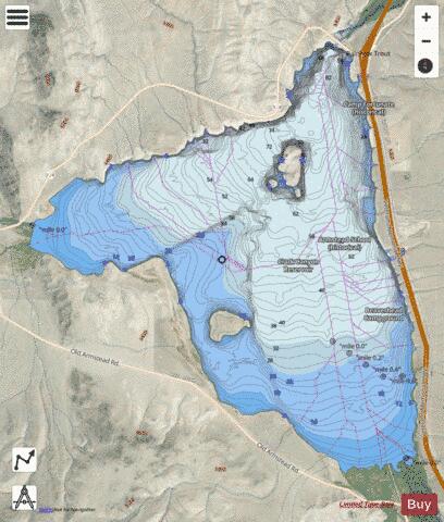 Clark Canyon Reservoir depth contour Map - i-Boating App - Satellite