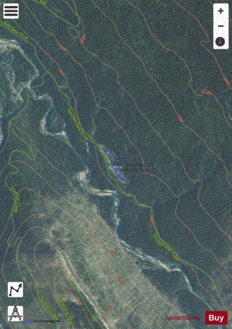 Blue Lakes depth contour Map - i-Boating App - Satellite