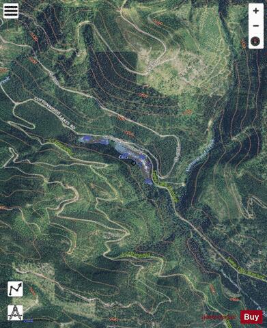 Cottonwood Lake, Middle depth contour Map - i-Boating App - Satellite