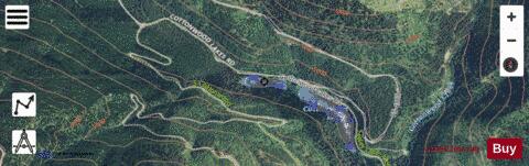 Upper Cottonwood Lake depth contour Map - i-Boating App - Satellite