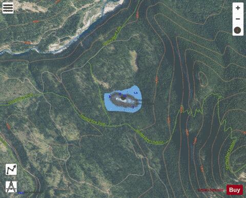 Spotted Bear Lake depth contour Map - i-Boating App - Satellite