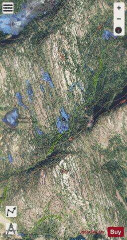 Necklace Lake, Upper depth contour Map - i-Boating App - Satellite