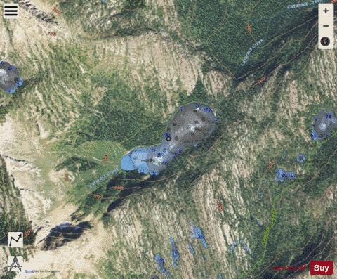Woodward Lake depth contour Map - i-Boating App - Satellite