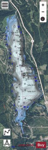 Lake Inez depth contour Map - i-Boating App - Satellite