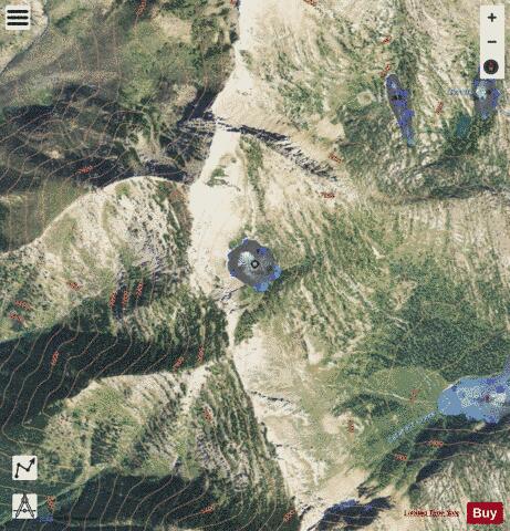 Rubble Lake depth contour Map - i-Boating App - Satellite