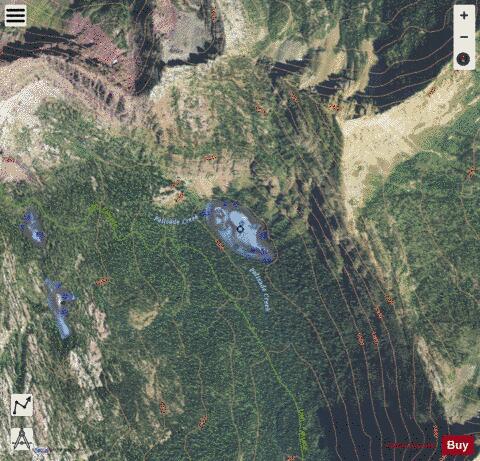 Palisade Lake depth contour Map - i-Boating App - Satellite