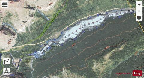 Lake Sherburne depth contour Map - i-Boating App - Satellite
