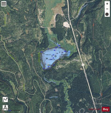 Rainy Lake depth contour Map - i-Boating App - Satellite