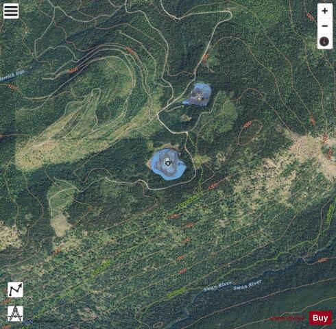 South Meadow Lake depth contour Map - i-Boating App - Satellite