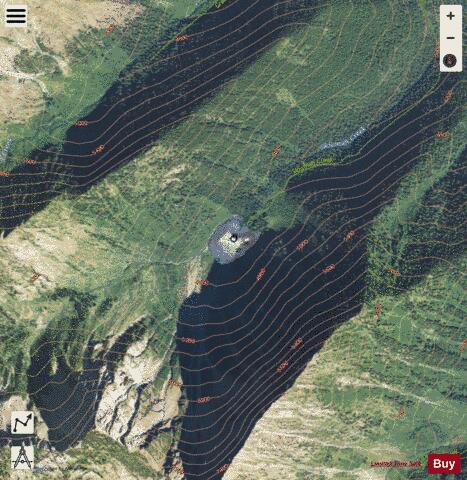 Skiumah Lake depth contour Map - i-Boating App - Satellite
