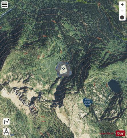 Cliff Lake depth contour Map - i-Boating App - Satellite