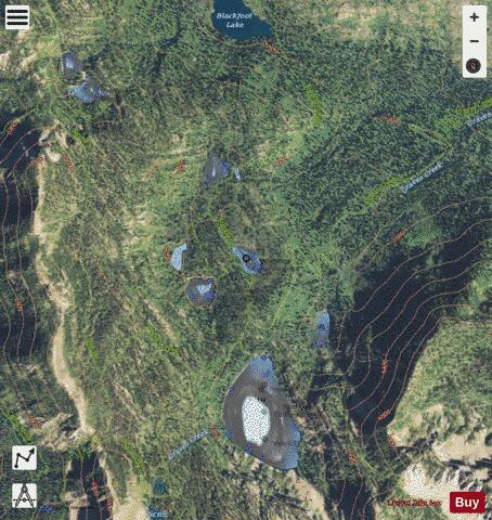 East Jewel Lake depth contour Map - i-Boating App - Satellite