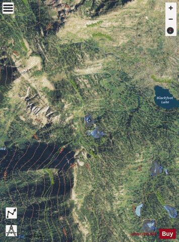 Twin Lake #1 depth contour Map - i-Boating App - Satellite