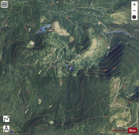 South Woodward Cr Lake #2 depth contour Map - i-Boating App - Satellite