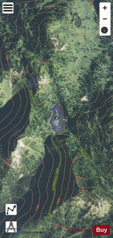 Strawberry Lake depth contour Map - i-Boating App - Satellite