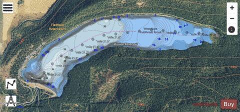 Mission Reservoir, In Part depth contour Map - i-Boating App - Satellite