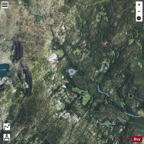 Continental Lake depth contour Map - i-Boating App - Satellite
