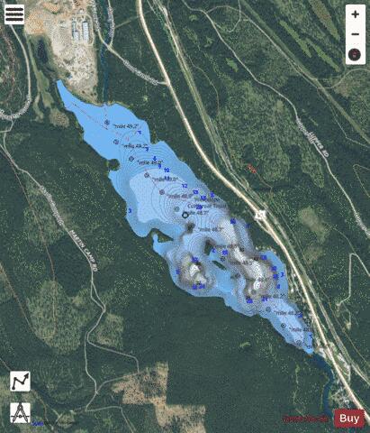 Lower Stillwater Lake depth contour Map - i-Boating App - Satellite