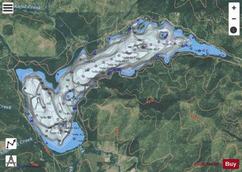 Ashley Lake depth contour Map - i-Boating App - Satellite