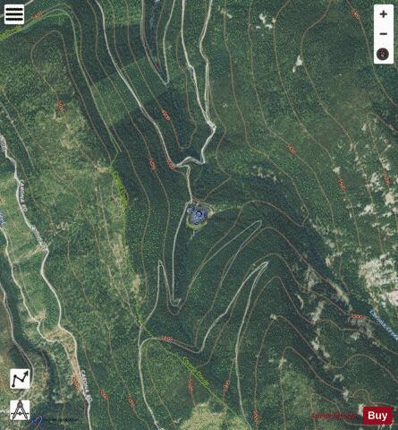 Corona Lake depth contour Map - i-Boating App - Satellite
