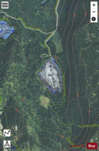 BIG THERRIAULT LAKE depth contour Map - i-Boating App - Satellite