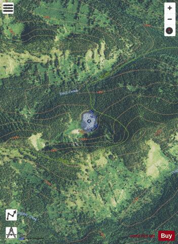 Trail Lake depth contour Map - i-Boating App - Satellite