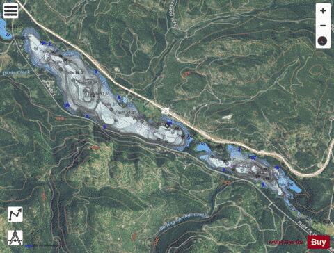 Thompson Lake, Middle depth contour Map - i-Boating App - Satellite