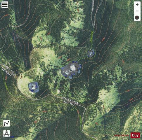 Oregon Lake, Middle depth contour Map - i-Boating App - Satellite