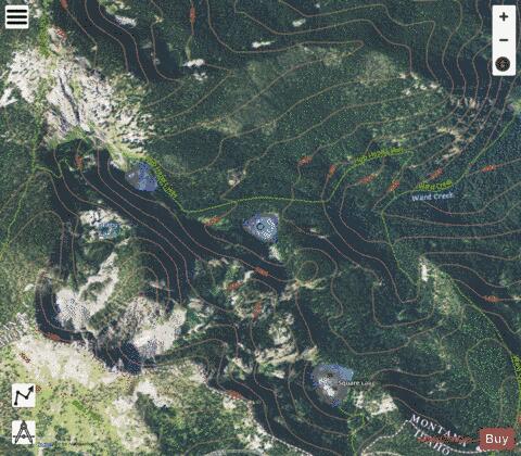 Hazel Lake depth contour Map - i-Boating App - Satellite