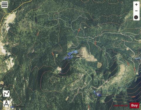 South Woodward Creek Lake #1 depth contour Map - i-Boating App - Satellite