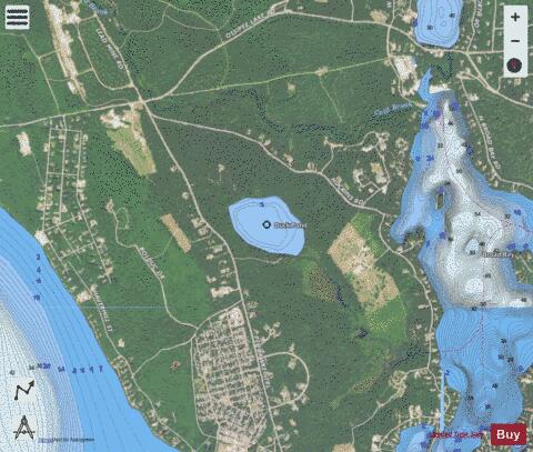Duck Pond depth contour Map - i-Boating App - Satellite