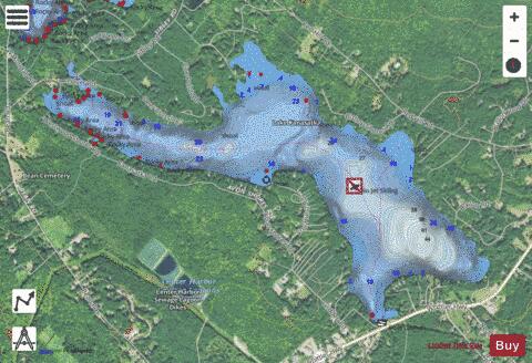 Lake Kanasatka depth contour Map - i-Boating App - Satellite