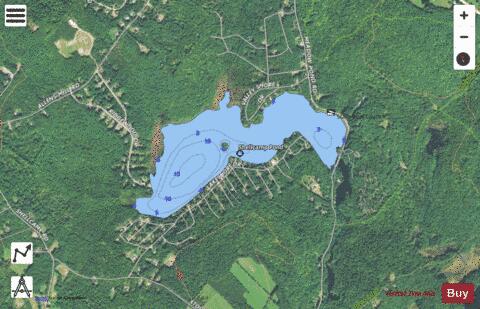 Shellcamp Pond depth contour Map - i-Boating App - Satellite
