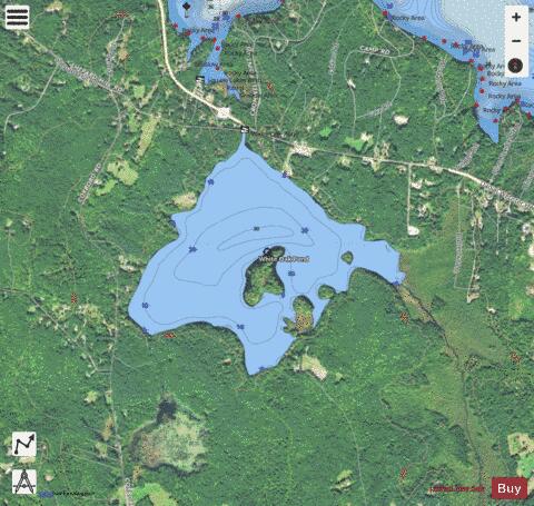 White Oak Pond depth contour Map - i-Boating App - Satellite