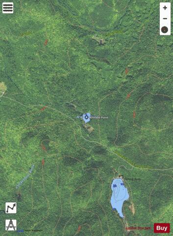 Atwood Pond depth contour Map - i-Boating App - Satellite