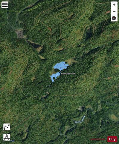Haymarsh Ponds depth contour Map - i-Boating App - Satellite